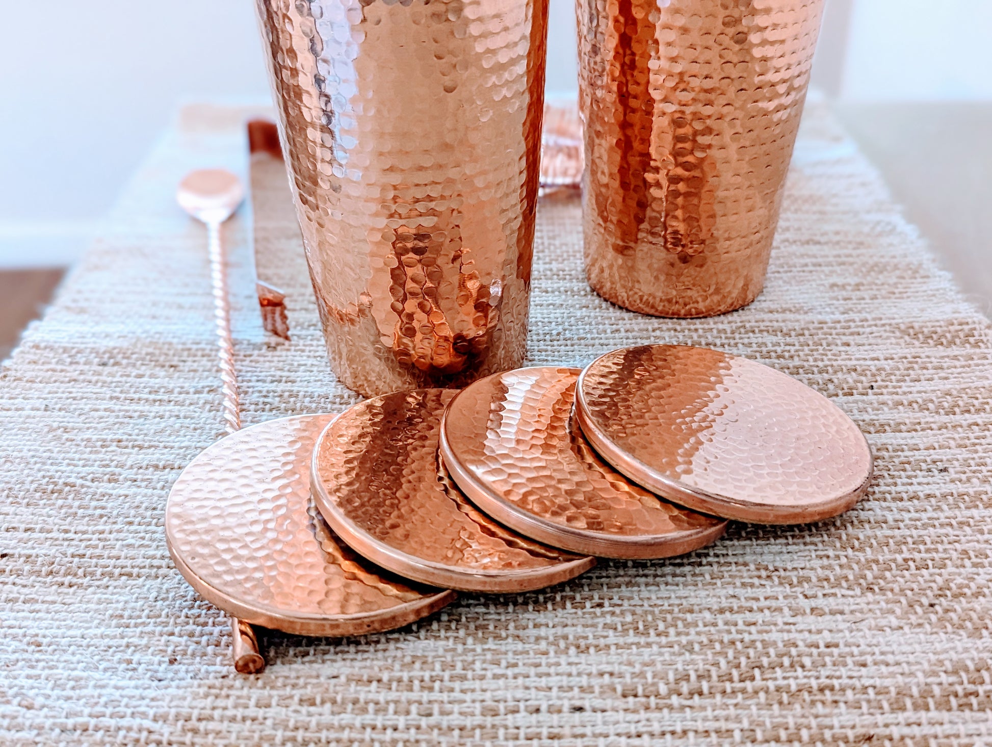 Shop Stunning Solid Brass, Copper, or Nickel Coasters - Perfect